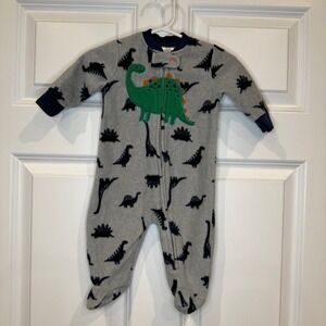 Baby Bon‎ Bebe Boys Fleece Dinosaur Pajamas Size 0-3 Months